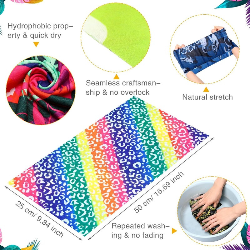 Tarpop 30 Pcs Neck Gaiters Scarf Elastic Wrap Headband Sweat Absorbing Bandana for Women Men Sports Yoga Running - Image 2